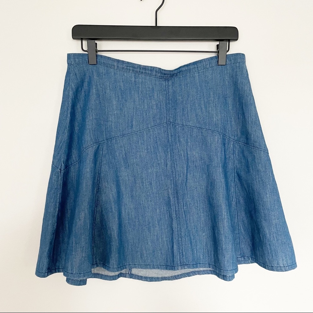 Madewell Denim Chambray Piazza Skater Skirt
